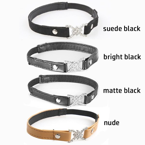 1 par (2 stk) høyhælte skolisser hæler skospenne MATT SVART matte black
