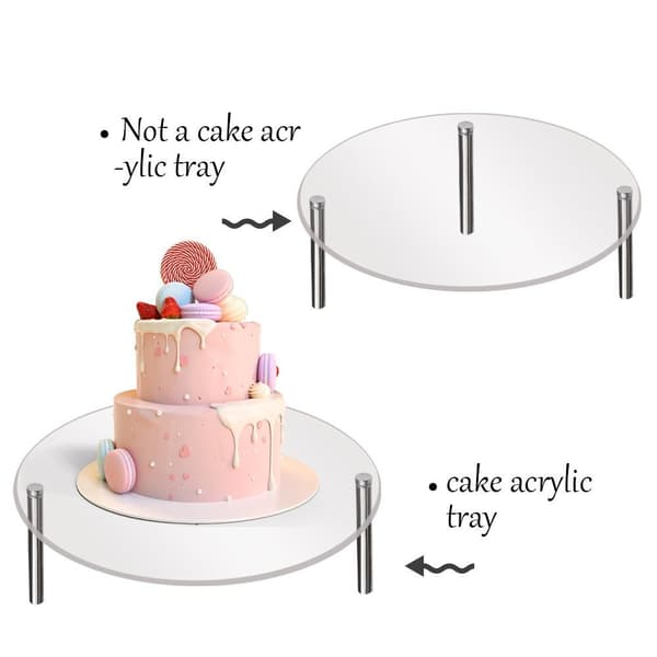 Hærdet glas Display Stand Display Riser Stands Kageholder