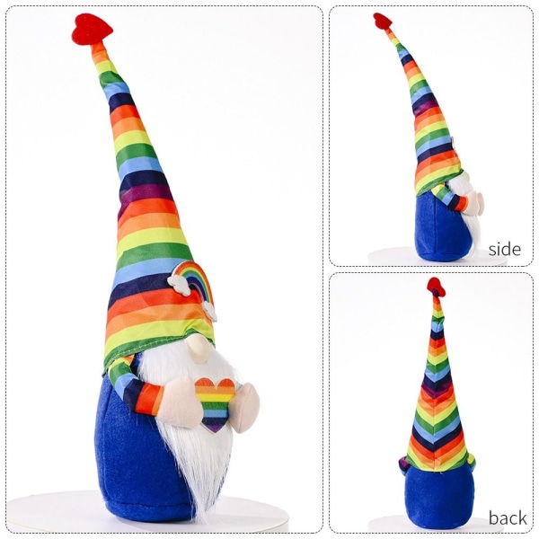 2 kpl Rainbow Faceless Doll Decoration Värikkäitä nukkekoristeita