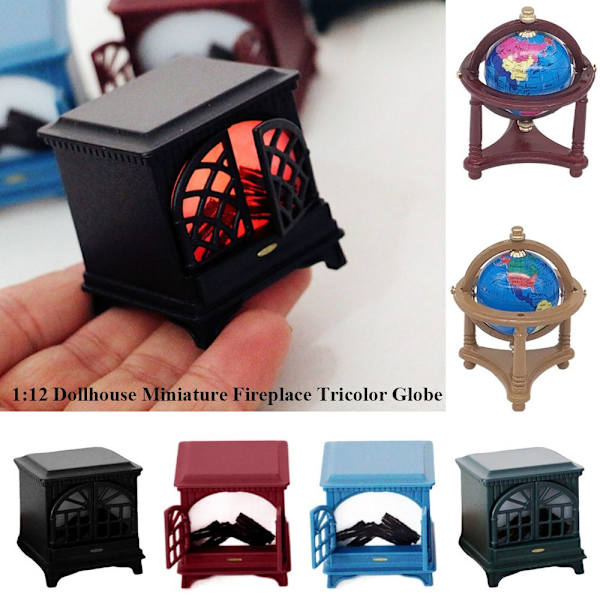 Miniature Pejs Tricolor Globe RØD PEJS PEJS Red Fireplace-Fireplace