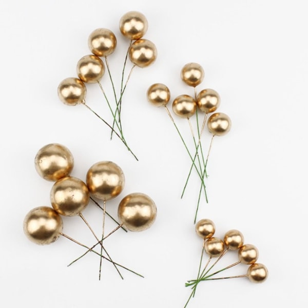 Golden Balls Cake Toppers Kakkukoristelut SILVER 4CM Silver 4cm