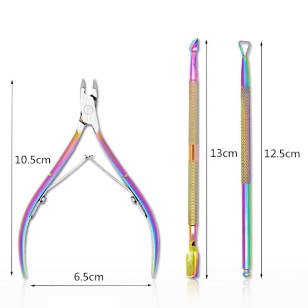 3 kpl Nail Cuticle Spoon Pusher Cuticle Clippers Nail Cuticle