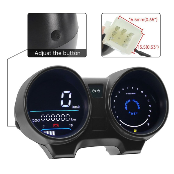 Speedometer Digital Dashboard Motorsykkel