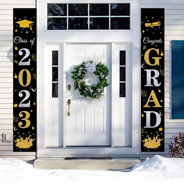 2023 Graduation Porch Door Banner Afgangsceremoni hængende flag