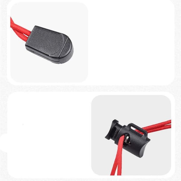 2stk Elastisk Rope Webbing Ropes Spænde RØD Red