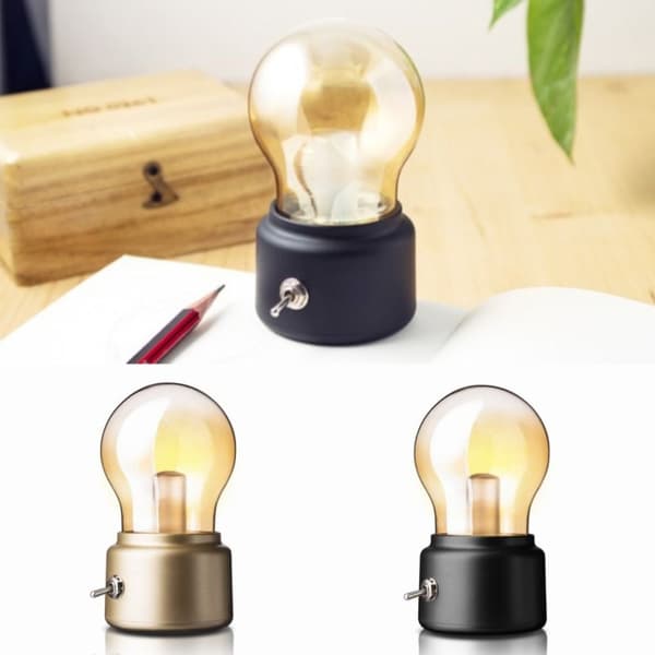 LED polttimo pöytälamppu MUSTA black