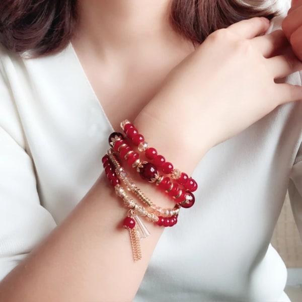 Bohemian Beads Rope Multilayer Rannekorut C C C