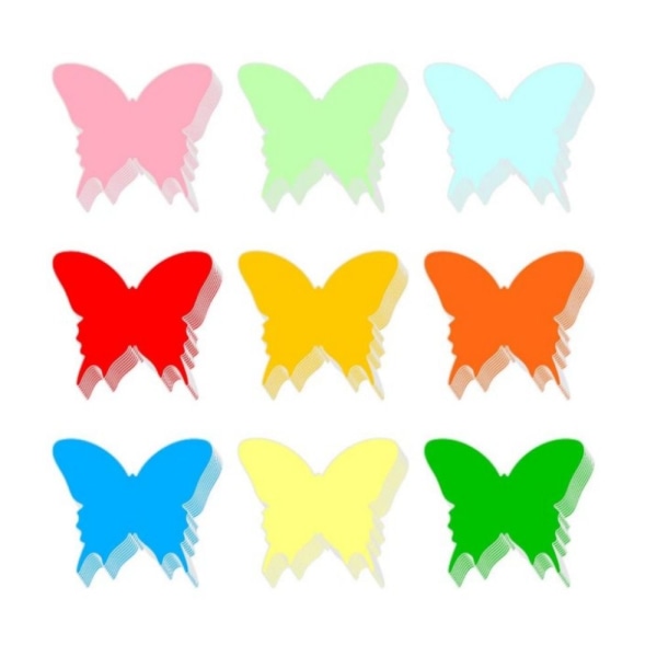 Butterfly Paper-Cut Hand Cut Colored Paper 81 stk