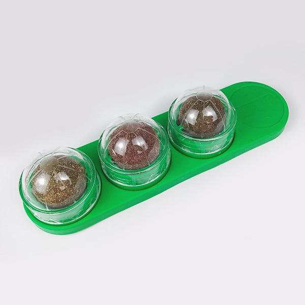 Natural Catnip Cat Wall Stick-on pallolelu VIHREÄ green