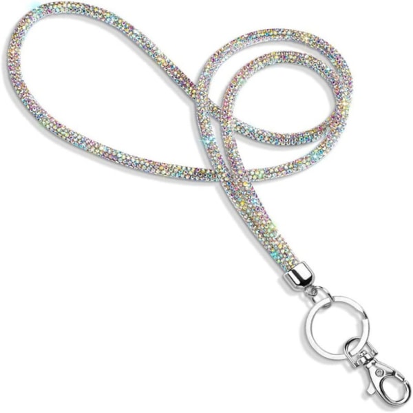 2 STK ID-kortholder Rhinestone Lanyard Krystallkjedestropper