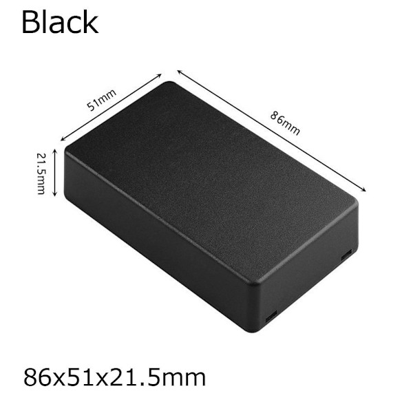 Elektronisk Project Box Vandtæt Cover Project SORT Black 86x51x21.5mm