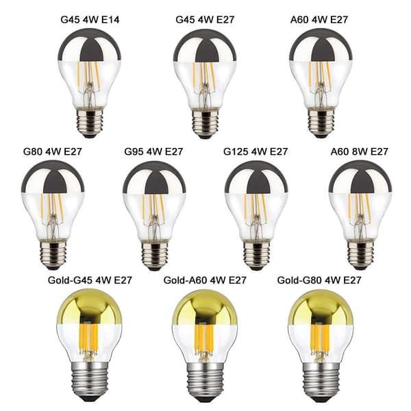 LED-hehkulamppu puolipinnoitettu polttimo G80 4W E27 G80 4W E27 G80 4W E27