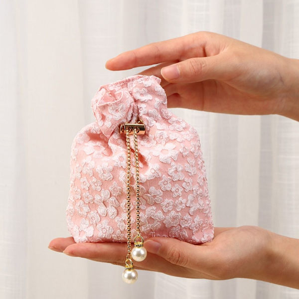Kiristysnyörilaukku Lahjapakkauslaukku PINK 3KPL 3KPL pink 3pcs-3pcs