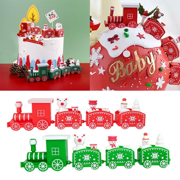 Joulujunat Xmas Wooden Train PINK pink
