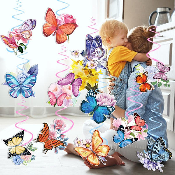 24 kpl Butterfly Party Decor Perhonen riippuva koriste 24PCS