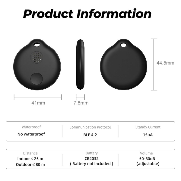 Anti-Lost Alarm Mini GPS Tracker SORT black