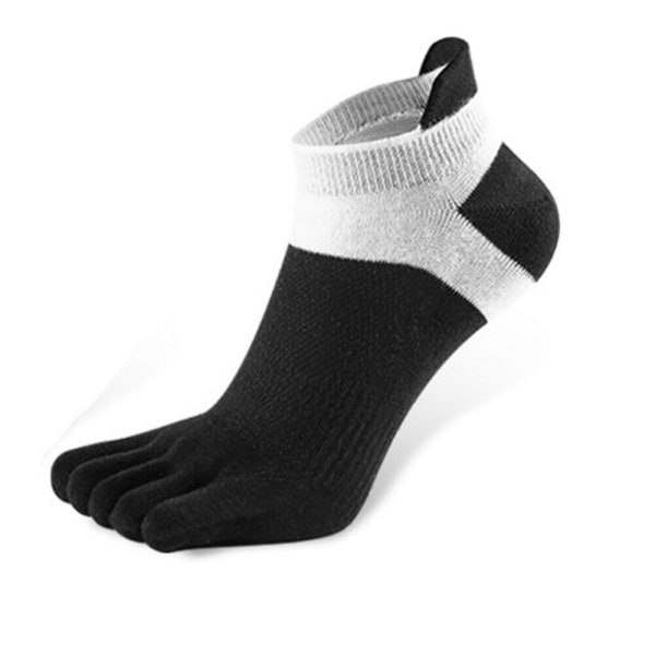 Miesten viisikärkiset puuvillasukat Miesten puuvillaiset sukat MUSTA Black