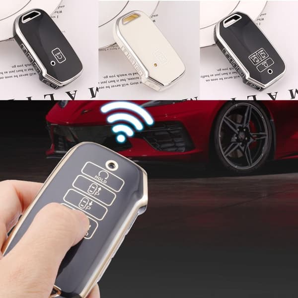 Auton case Key Cover Shell H SILVER EDGE WHITE H SILVER EDGE H Silver Edge White