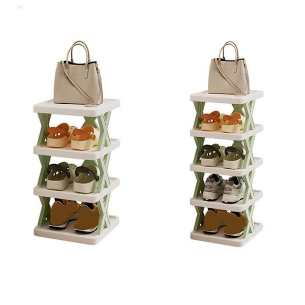 Stapelbar Skoställ Sko Hylla GRÖN 5 LAG 5 LAG green 5 layers-5 layers
