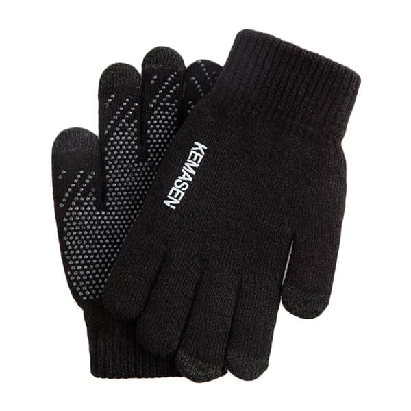 Stickade handskar Touch Screen Vante SVART Black