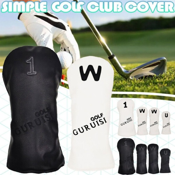 Golf Woods Head Cover Golf Club Cover WHITE 1 1 White 1-1
