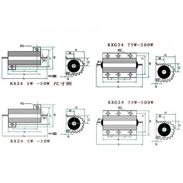 Aluminium Power Case Shell Case 0,1OHM 0,1OHM 0.1Ohm