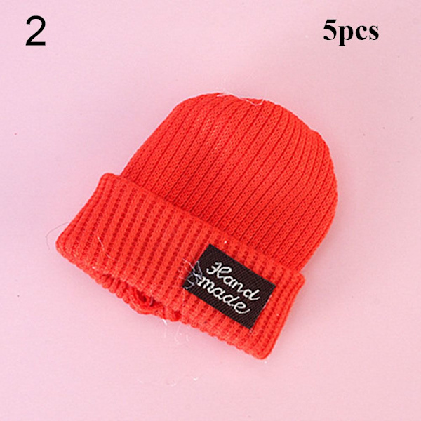 5 st Dockhatt stickad mössa 2 2 2