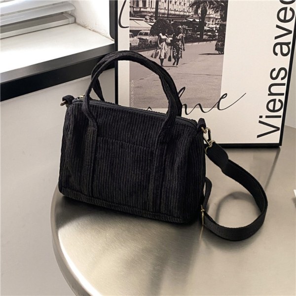 Corduroy Tote Bag Håndtasker SORT Black