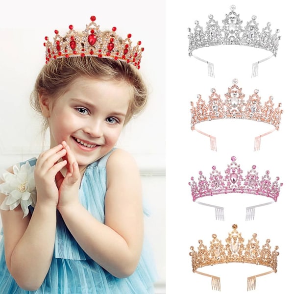 Ylellinen barokkityylinen vintage morsiamenkruunu tiara MUSTA Black