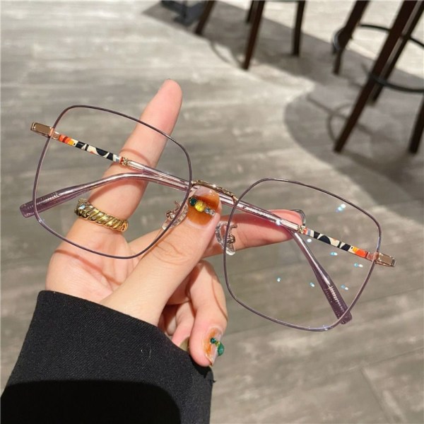 Anti-Blue Light Briller Overdimensionerede briller LILLA LILLA Purple