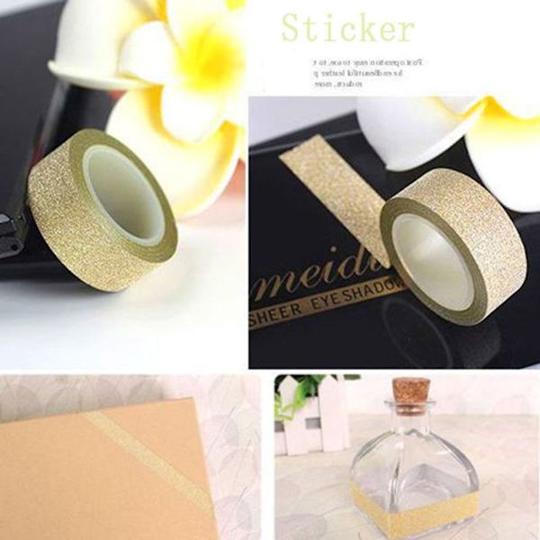 5 Rulla Glitter Film Tape Sparkle Teippi SILVER 5ROLL 5ROLL Silver 5Roll-5Roll