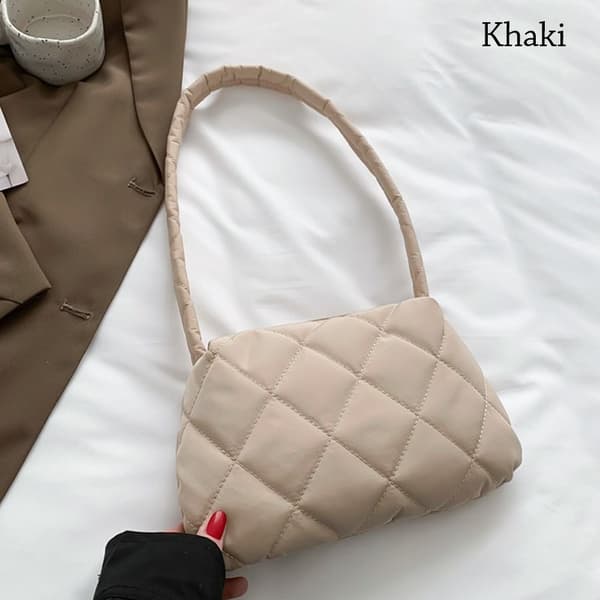 Quiltade tygväskor Handväskor KHAKI khaki