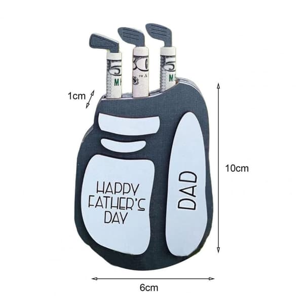 Golfbag Pengeholder Golfbag Pengepose GRÅ grey