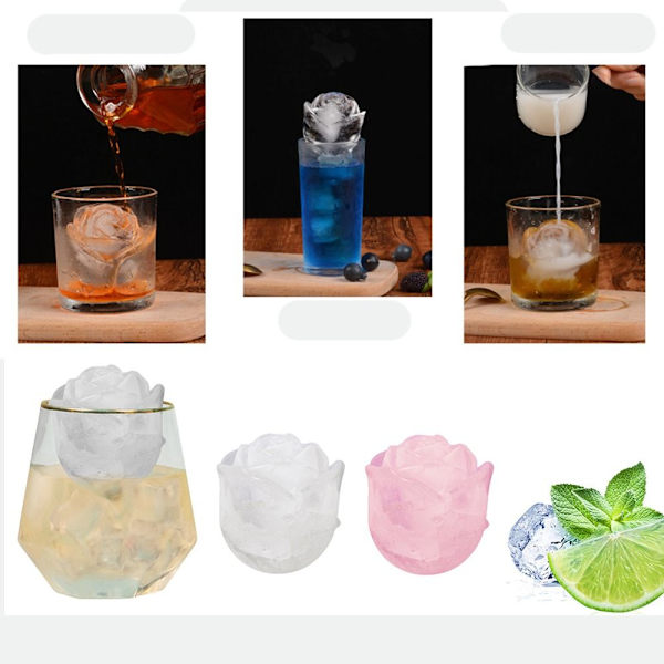Rose Ice Ball Maker Ice Cube Form FORM black