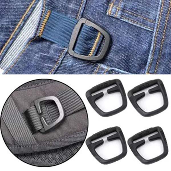 4st Webbing Rem Spänne Slider Fästelement 38MM 38mm