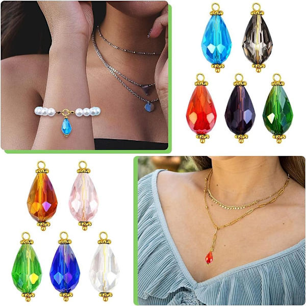 Krystal Charms Teardrop Krystal Charms Facet Teardrop