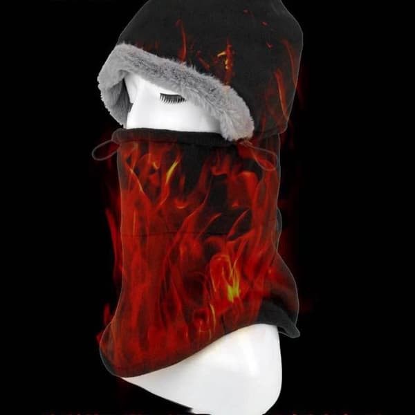 Warm Hat Hat Tørklæde SORT black