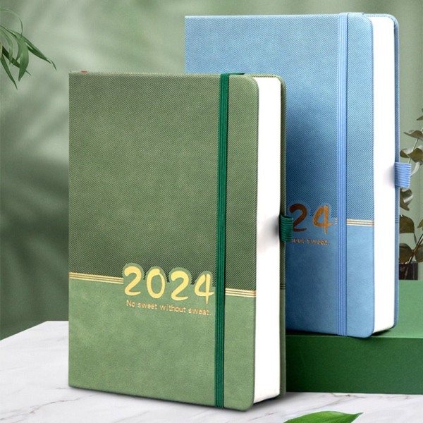 Engelsk Kalender Notebook Plan Notesbog BLÅ Blue