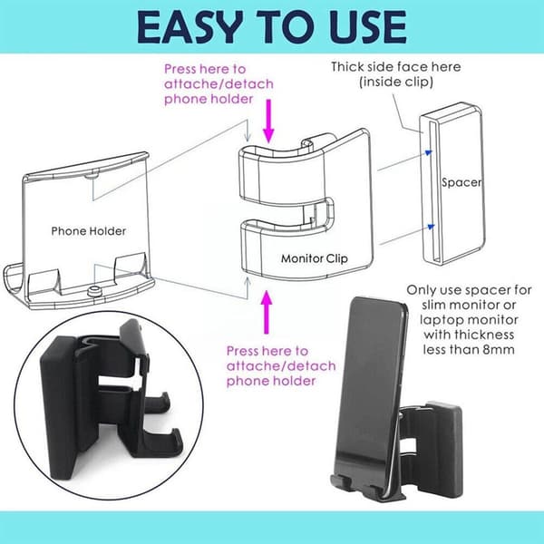 Bærbar sidestativ Holder for bærbare stativ Multi Angles Design