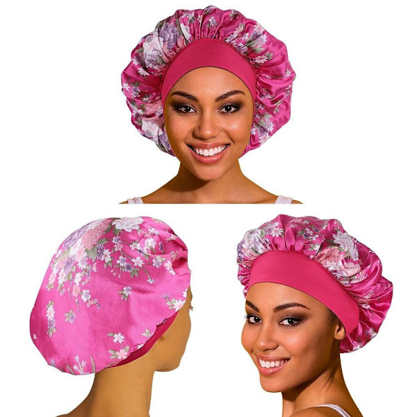 Satin Sleep Cap Silky Satin Bonnet PURPLE purple