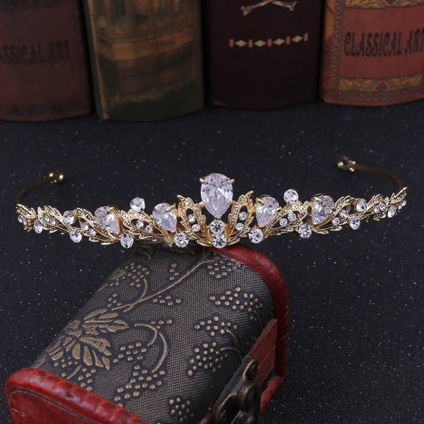 Morsiamen Tiara Crown Crystal -hiuspanta SILVER silver