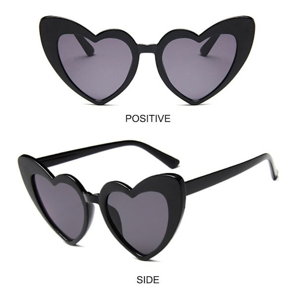 6 STK Hjerteformede Solbriller Love Heart Solbriller 6 STK - PINK 6Pcs -  Pink Gray