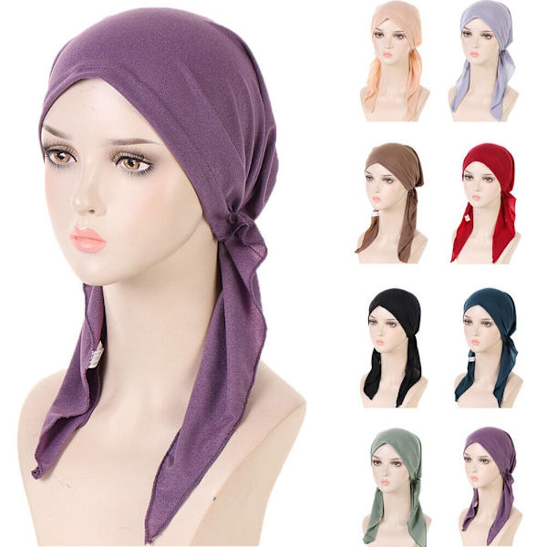 Turban Hat Chemo Cap GRÅ Grey