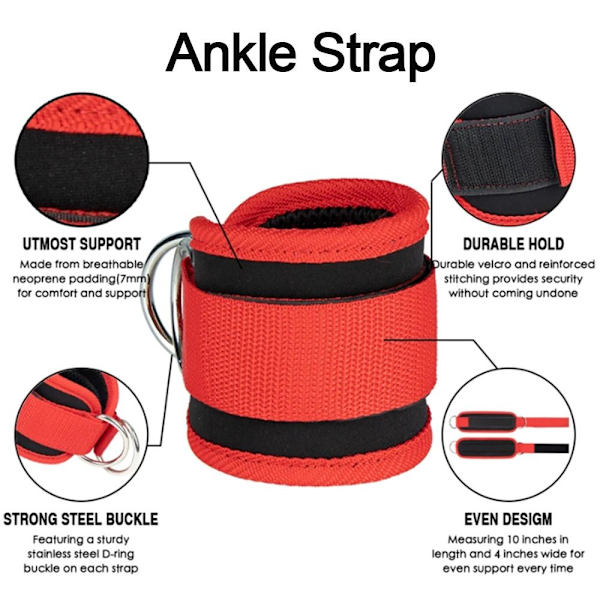 Ankelstropper D-Ring SORT Black