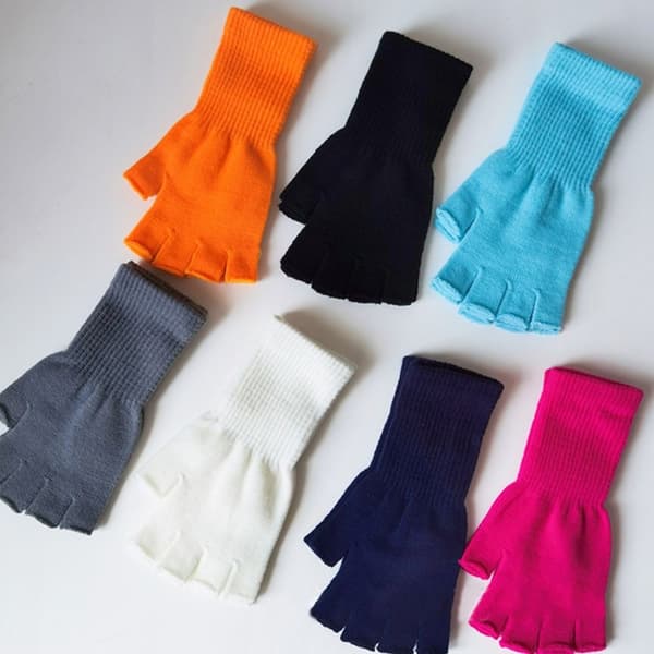 Strikkede handsker Lang vante NAVY BLÅ Navy blue