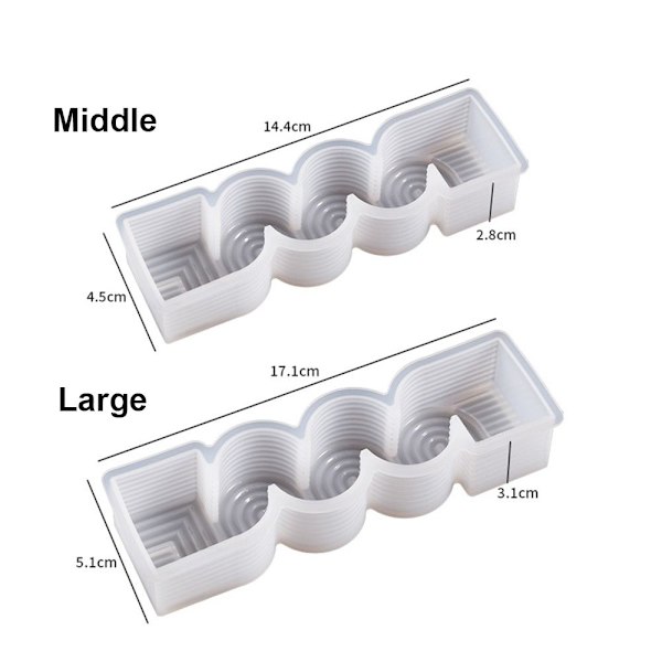 Lys Silikoneform Kageharpiksform STOR Large