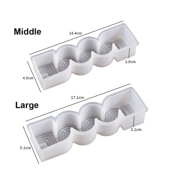 Stearinlys Silikonform Kakeharpiksform MIDT Middle