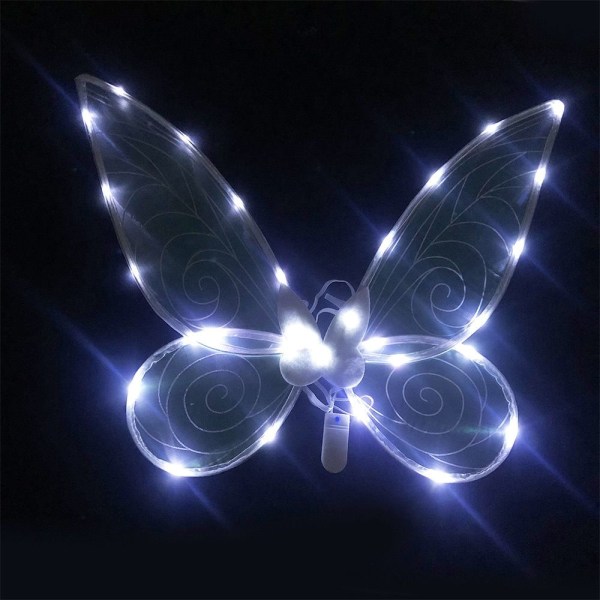 1 Set LED Fairy Wings Butterfly Wings BLÅ blue