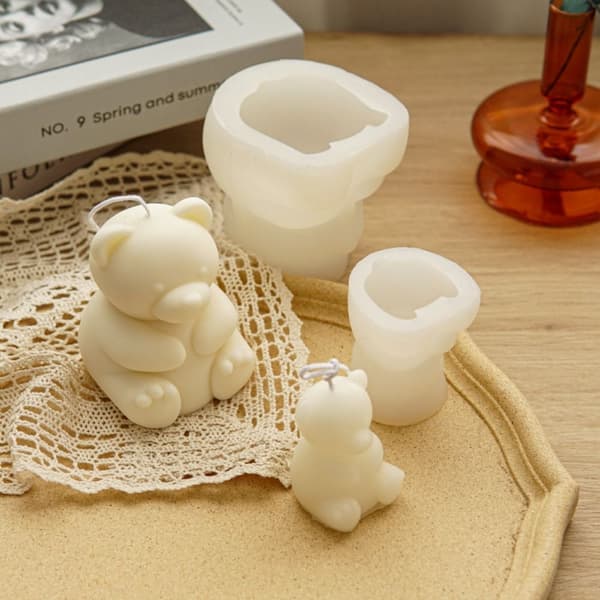 Bear kynttilän mold 3D Art Wax Mold S S