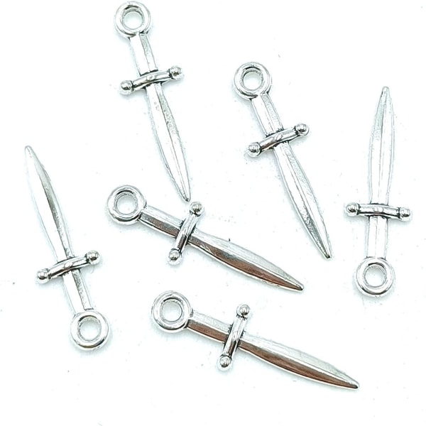 120 kpl Simulation Swords Shape Charm Riipukset Tikarin muoto